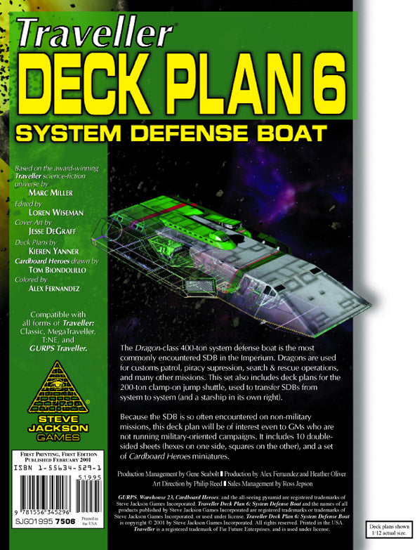 Deck Plan 6: Dragon-Class System Defense Boat