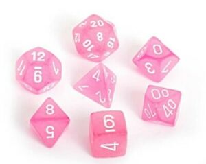 Frosted Poly Pink/White 7-Die Set