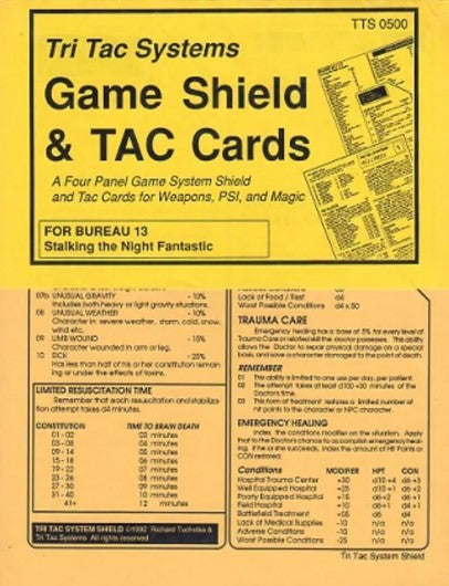 Game Shield &amp; TAC Cards