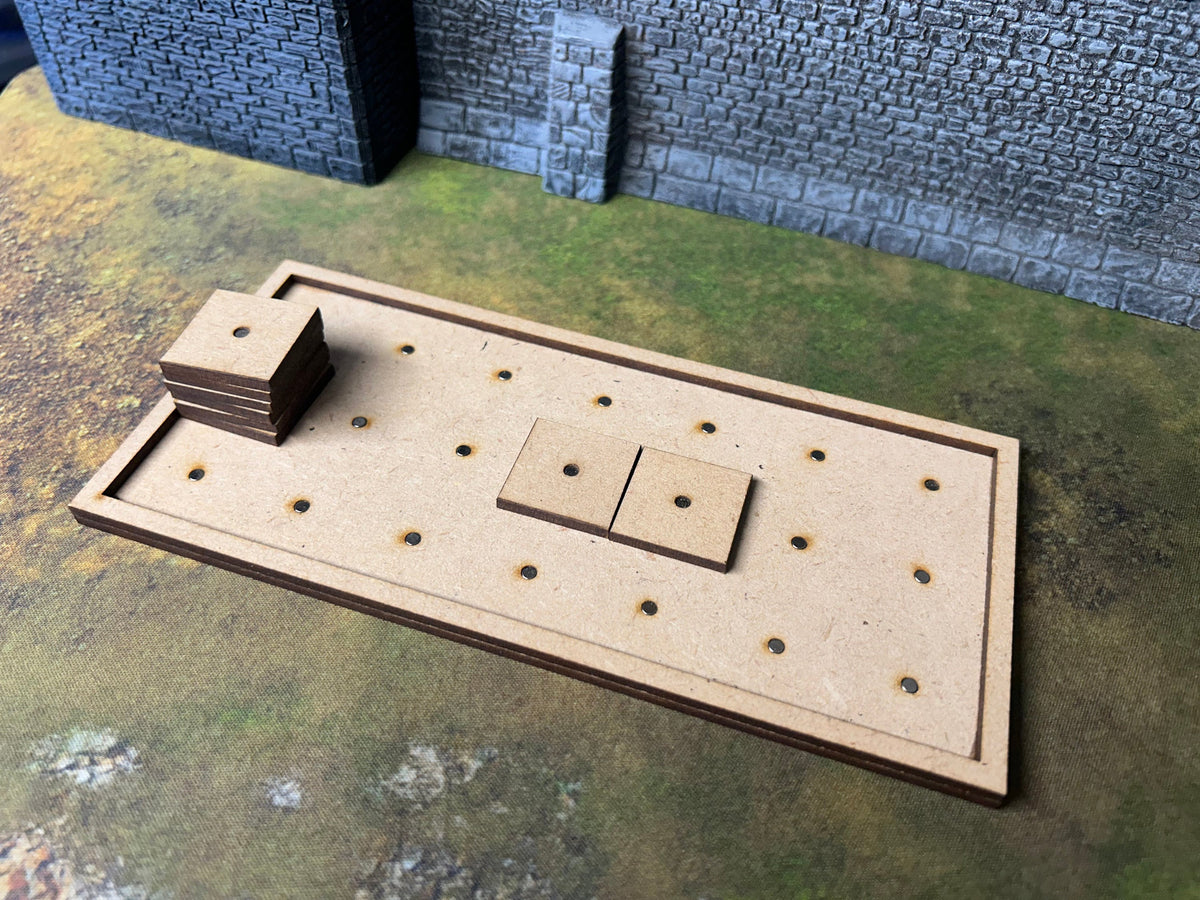 Pre-Magnetized Movement Trays with Bases 25x50mm