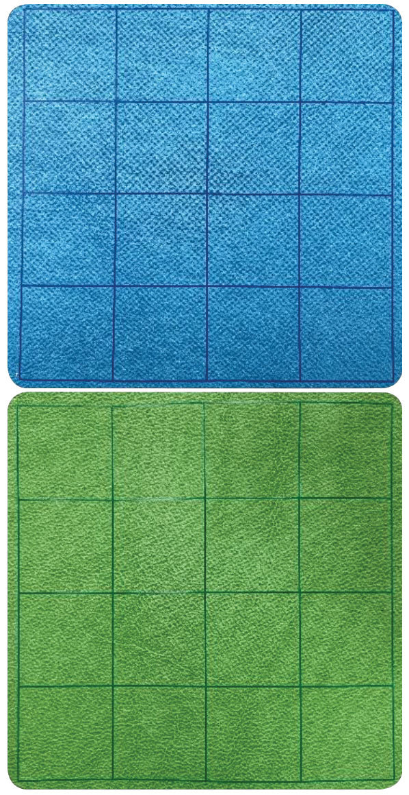 Reversible Vinyl Megamat Blue-Green 1 inch Squares (34.5in x 48in)