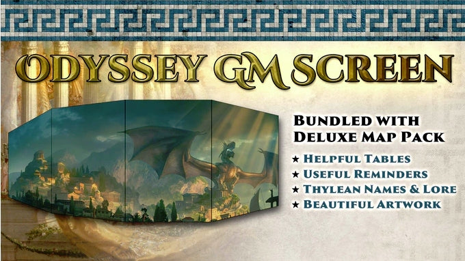 Odyssey of the Dragonlords GM Screen and Map
