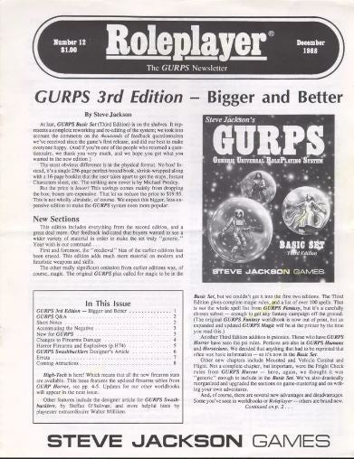 Roleplayer Newsletter #12