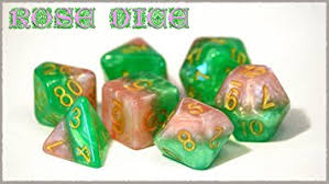Halfsies: Rose Dice- 7 Die Polyhedral Set