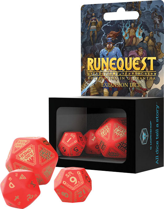 Runequest Dice Set (Red/Gold)