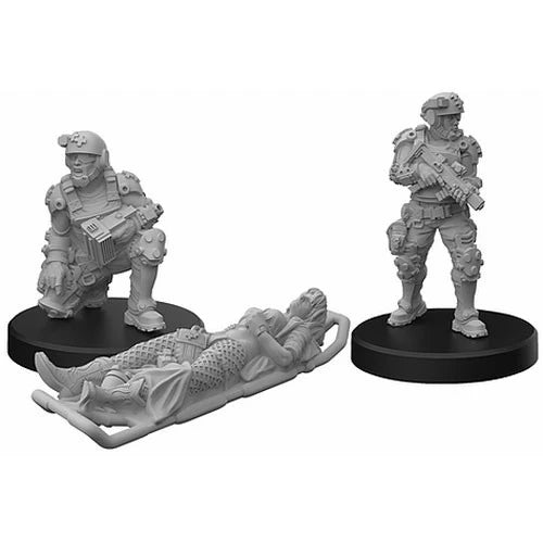 Trauma Team A miniatures - Paramedic, Pre Paid Pickup & Security 1 (Cyberpunk Red)